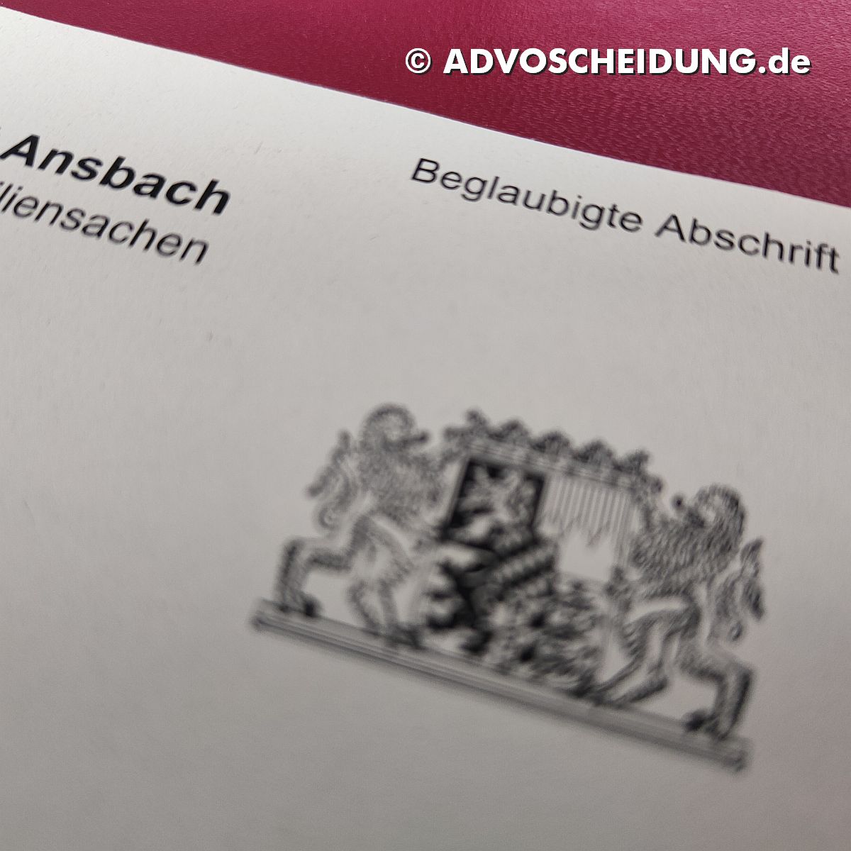 Scheidung online einreichen über das beA durch Anwalt in Ansbach