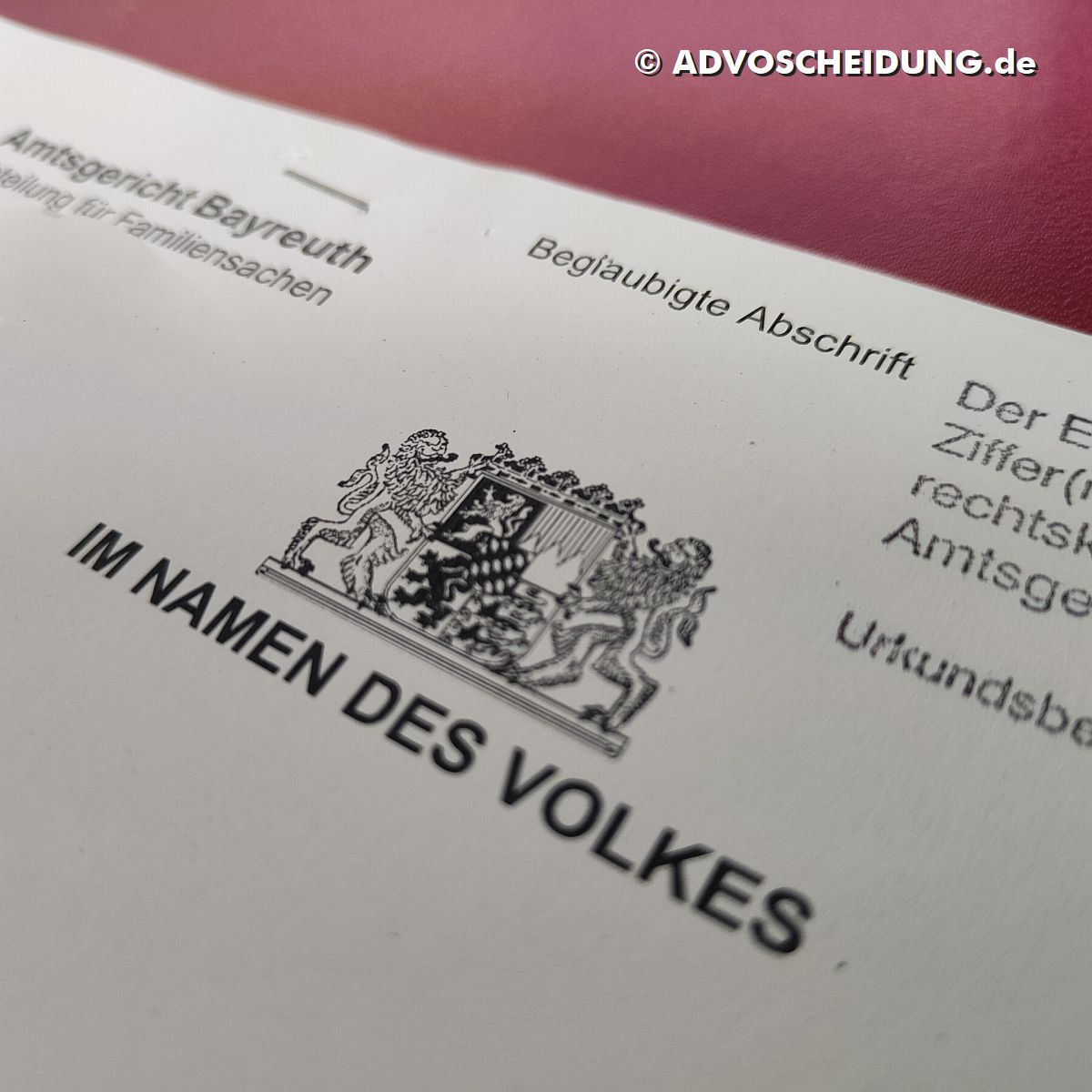 Scheidung online einreichen über das beA durch Anwalt in Bayreuth