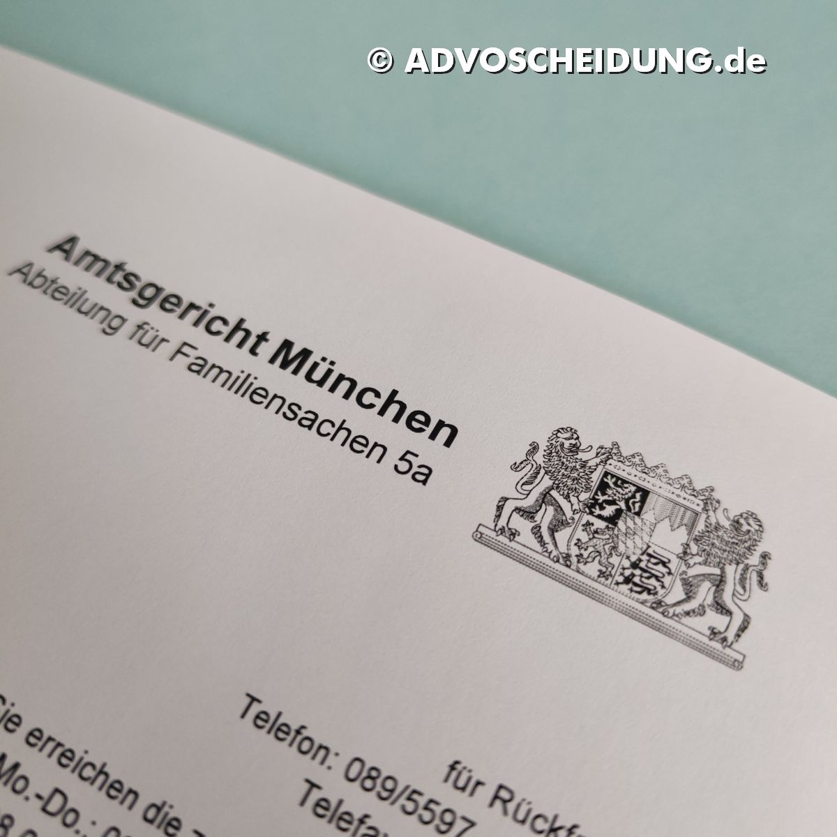 Verfahren Scheidung München