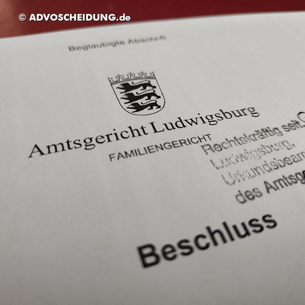 Scheidung online einreichen über das beA durch Anwalt in Ludwigsburg