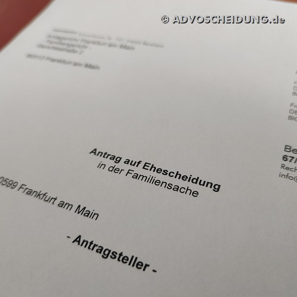 Antrag Ehescheidung